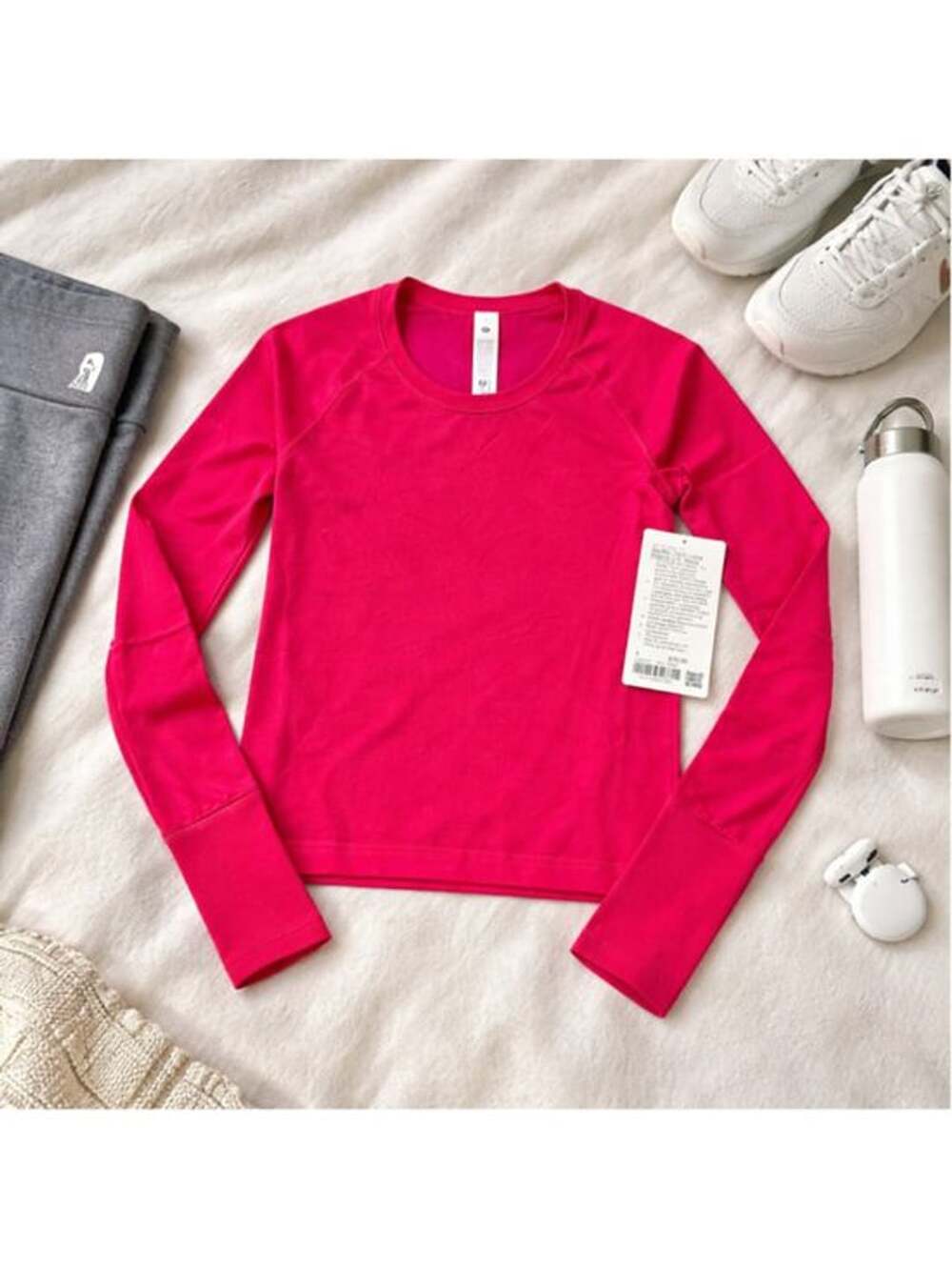 Lululemon Swiftly Tech LS 2.0 Race Top Pink Size 4 NWT Seamless Active